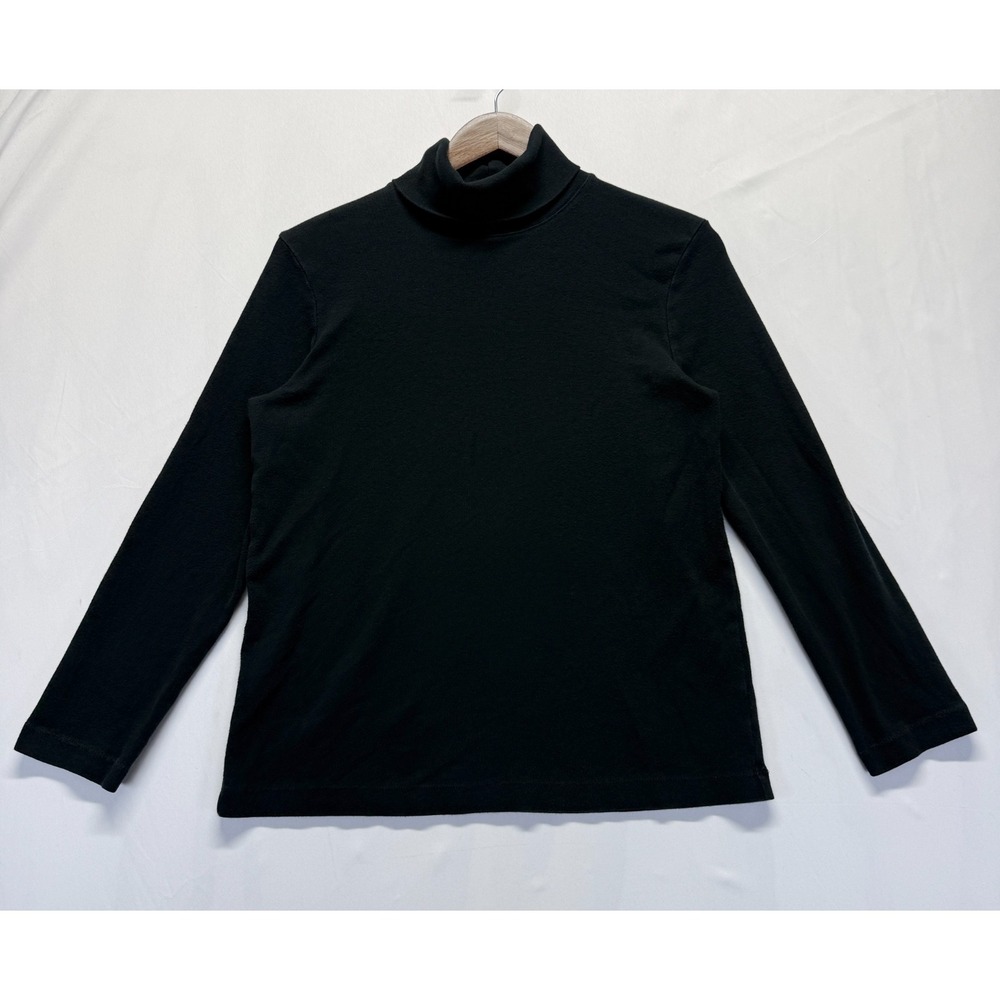 Jones New York Sport Sweater Womens Large Cotton Turtleneck Tight Knit Ribbed